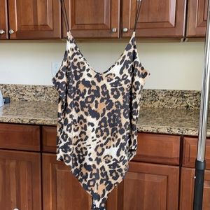 Leopard Tank Top Print Body Suit size small